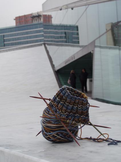 the travelling sock at the Oslo opera