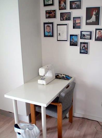 My new, sparkling, sewing corner