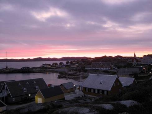 The colonial habour (Kolonihavnen) in the light after sunset (almost at midnigth)
